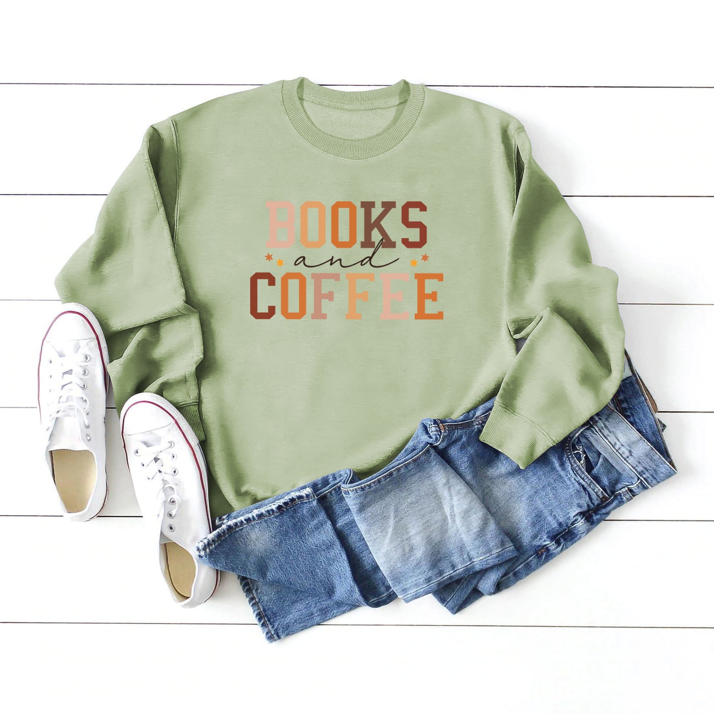 European And American Round Neck Sweater Women's Printing Stylish All-matching