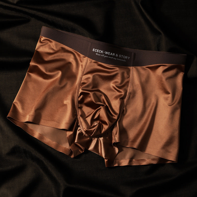 Men's Colorblock High-grade Ice Silk Underwear