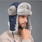 Rabbit Fur Unisex Thickened Warm Ear Protection Cold-proof Outdoor Hat