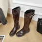 Women's Knee-high Black High-end Martin Boots