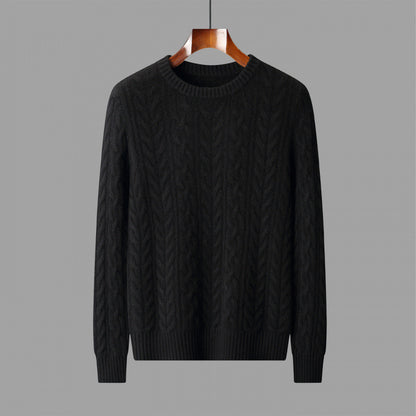 New Men's Round Neck Loose Sweater