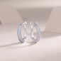 Highlight - S925 Moissanite Sterling Silver Earrings With Platinum-plated Stud Earrings, Fashionable, Trendy And Affordable Diamond Jewelry