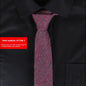 Solid Color Korean Style Narrow Cotton Men's 6cm Formal Wear Business Casual Wedding Tie
