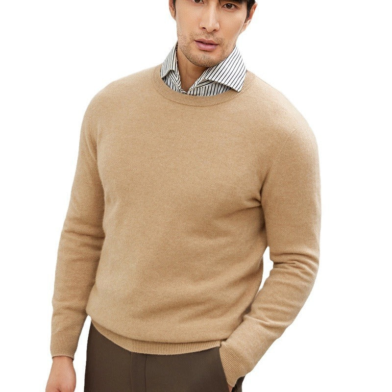 Men's Long Sleeve Pullover Business Casual Sweater Autumn And Winter Wild Thickened