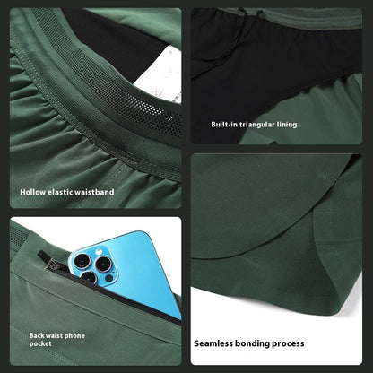 Breathable Sweat-wicking Anti-exposure Lining Exercise Shorts