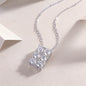 Grand Round - A Fashionable And Luxurious Diamond Jewelry Piece Set With 0.5-carat And 0.3-carat Moissan Diamonds, S925 Sterling Silver And Platinum-plated Pendant