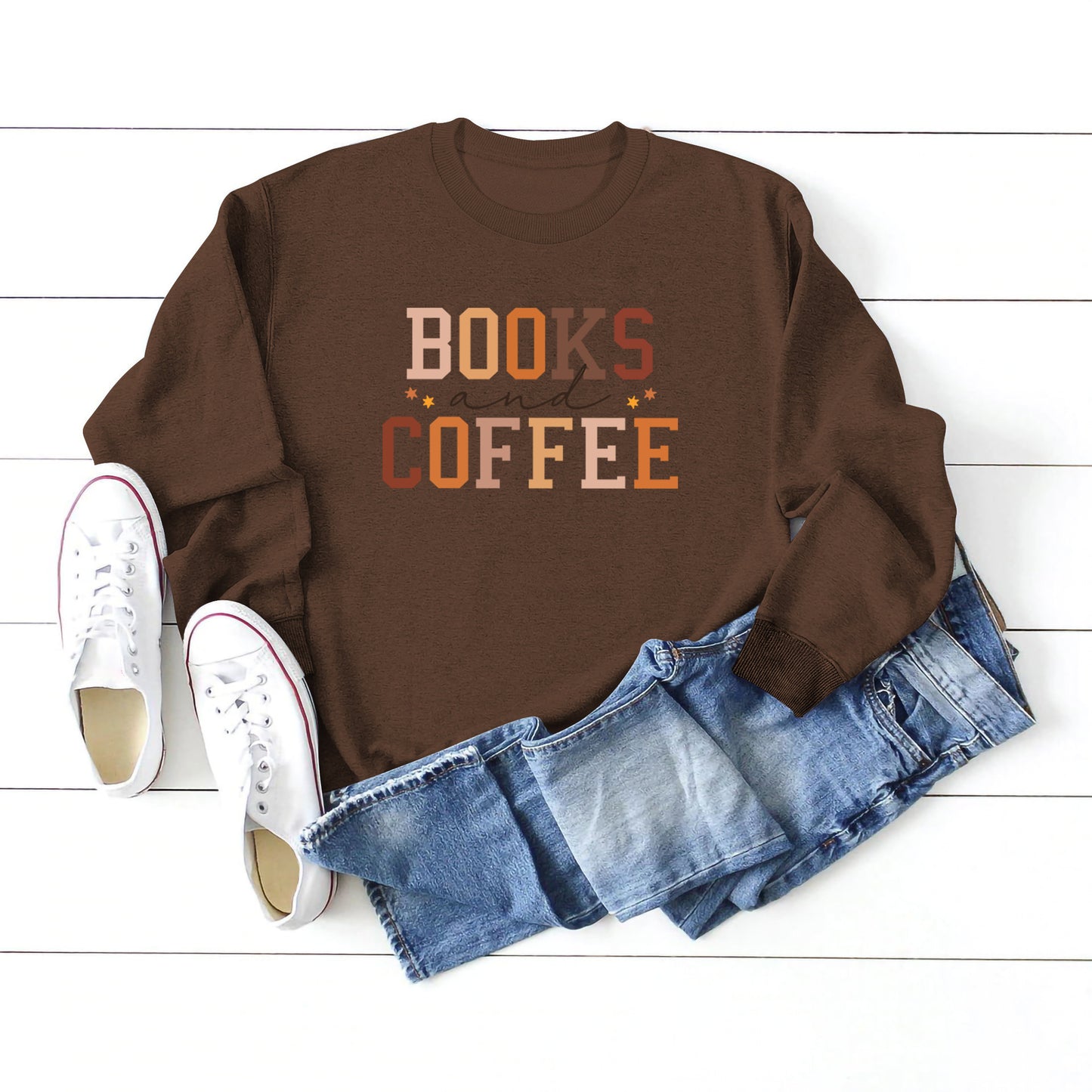European And American Round Neck Sweater Women's Printing Stylish All-matching