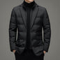 Winter Men's Cold-proof Down Jacket Coat Suit Scarf Collar