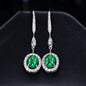 Real Sapphire Colored Gems Long Earrings
