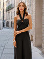 Women's Solid Color Sexy Slim Halter Tube Top Jumpsuit