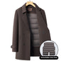 Double-sided Wool Overcoat Men's Mid-length Suit Collar Woolen Coat