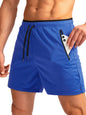Men's Running Short Belt Zipper Pocket Quick-drying Gym Exercise Lightweight