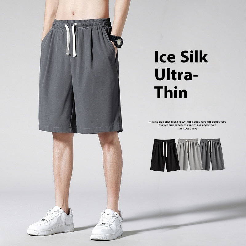 Cropped Pants Men's Thin Loose Large Size Sports Shorts
