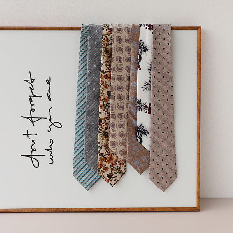Korean Style Retro Light Color Hong Kong Style Tie