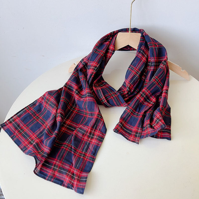 Pure Linen Hemp Gray Men's And Women's All-match Oversized Scarf