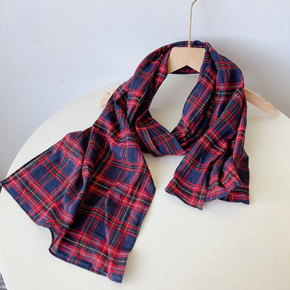 Pure Linen Hemp Gray Men's And Women's All-match Oversized Scarf