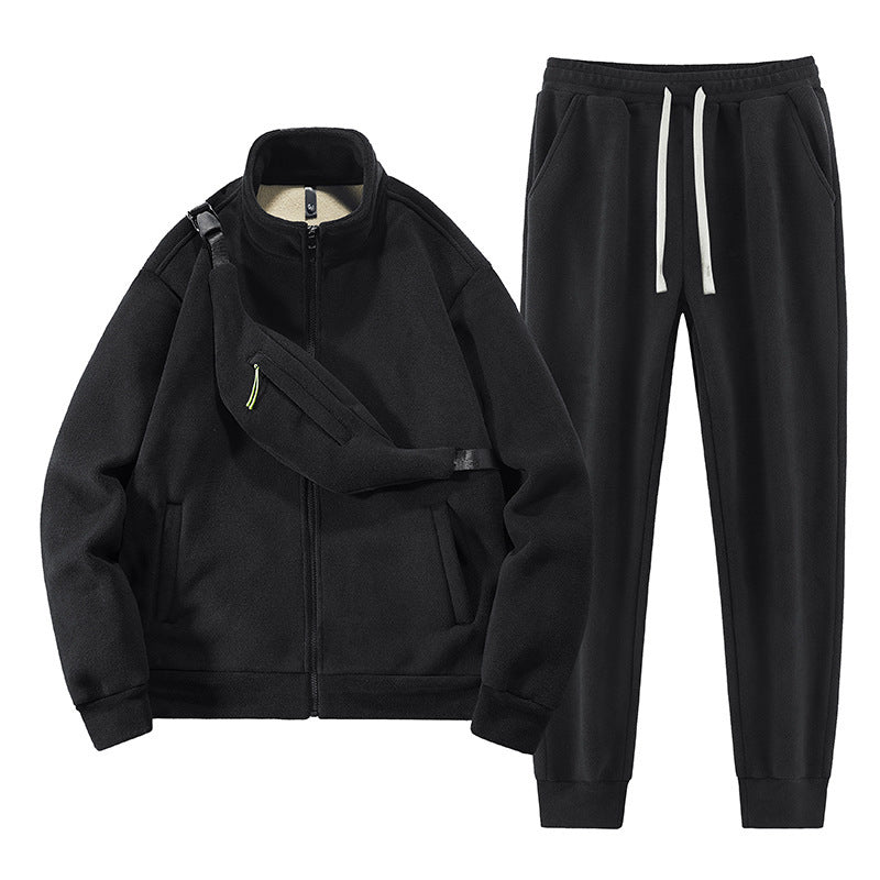 Men's Sports Leisure Warm Cardigan Suit