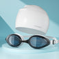 Large Frame HD Waterproof Anti-fog Swimming Goggles Swimming Cap