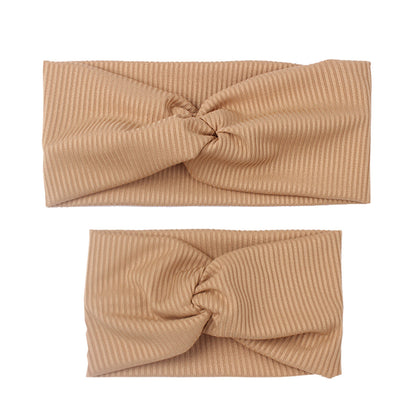 Solid Color Mother-child Set Parent-child Cross Hairband