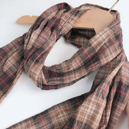 Pure Linen Hemp Gray Men's And Women's All-match Oversized Scarf