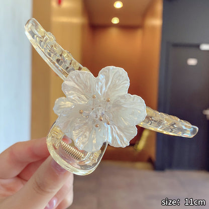 Large Frosted Texture, Simple Peach Heart Cross Wash Face And Head Hairpin