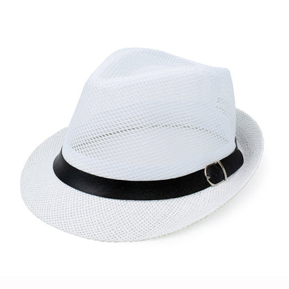 Men's Simple Color Matching Linen Sun Hat