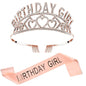 Flash Diamond Birthday Crown Party Decoration Headband Prom Headwear Set