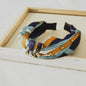 New Cross-knotted Wide Version Crimped Chain Headband