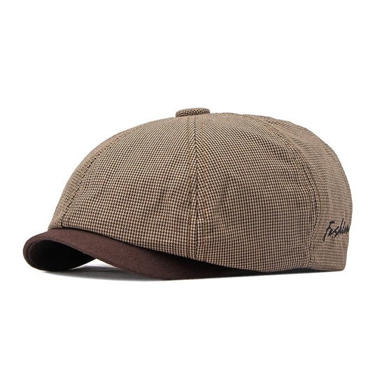 Spring And Summer Thin Breathable Octagonal Cap Male