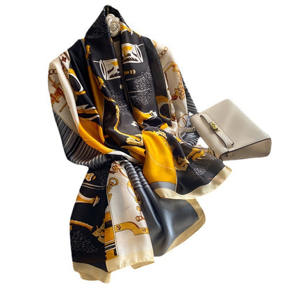 Women's Fashionable New Shawl With Silk Scarf