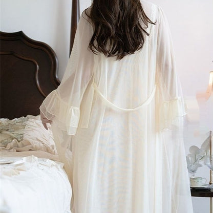 Sexy Sling Nightdress Women's Wedding Bridal Gown Suit Outerwear Homewear Women's Fashion