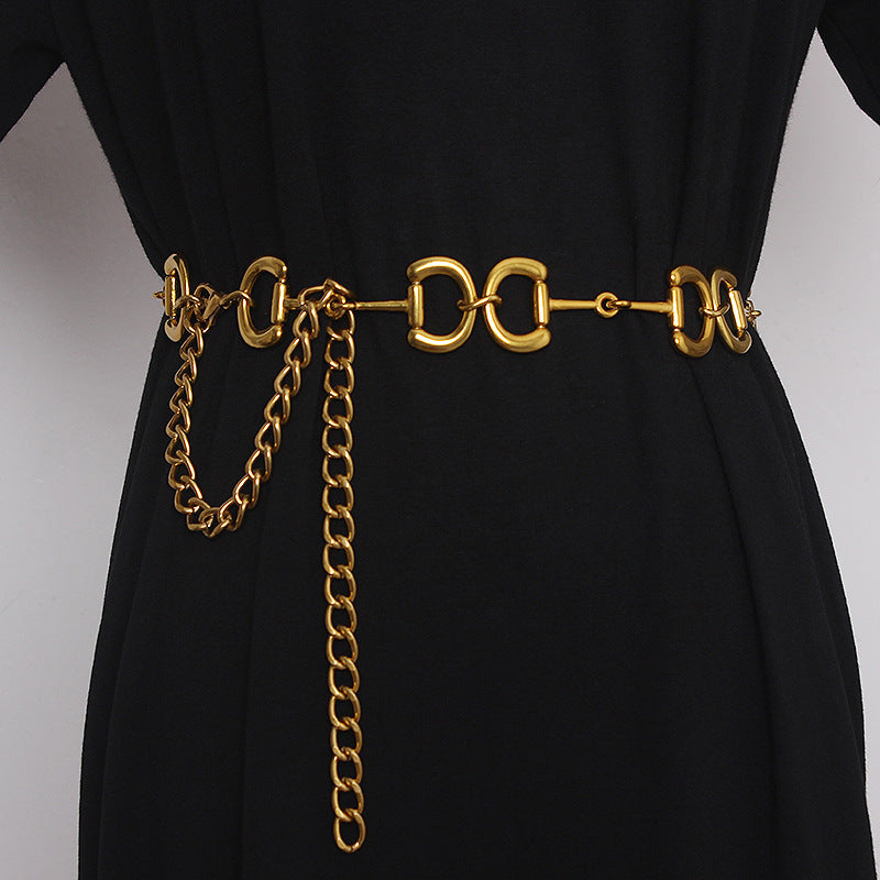 Gold Waist Chain Accessories Female D Letter Chain Belt Decoration With Pants Chain