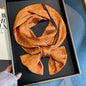 Warm Small Silk Scarf Thin Narrow Ribbon