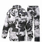 Gray Camouflage Raincoat Rain Pants Suit Men