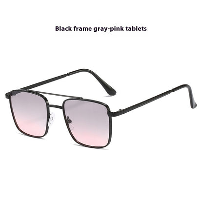 Men's Square Metal UV-proof Sunglasses