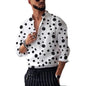 A Casual And Versatile Long-sleeved Shirt With Polka Dot Prints For Teenagers And Men