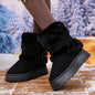 Women's Plus Size Snow Boots Fleece Lined Padded Warm Keeping Non-slip Ankle Boots
