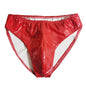Sexy Bright PU Anti-exposure Leather Men's Bright Leather Underwear