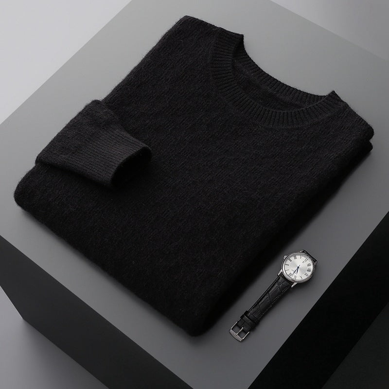 Round Neck Thickened Business Casual Cashmere Fall Winter Men Bottoming Knitted Sweater