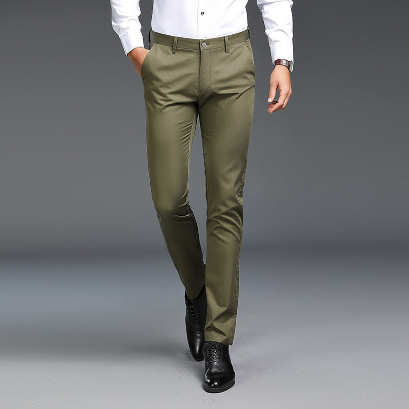 Men's Casual Pants Business Non-ironing Slim Fit