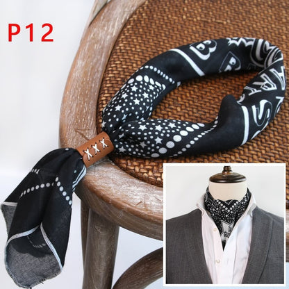 All-matching Men's Scarf Thin Youth Silk Scarf