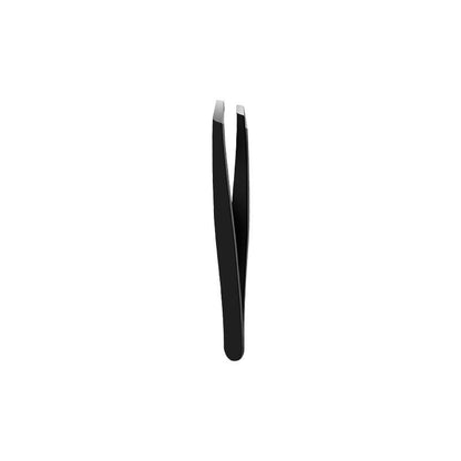 Stainless Steel Eyebrow Tweezers Black Flat Hairs Puller Beauty Makeup Tool