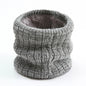 Twist Wide Striped Fleece-lined Knitting Scarf For Men