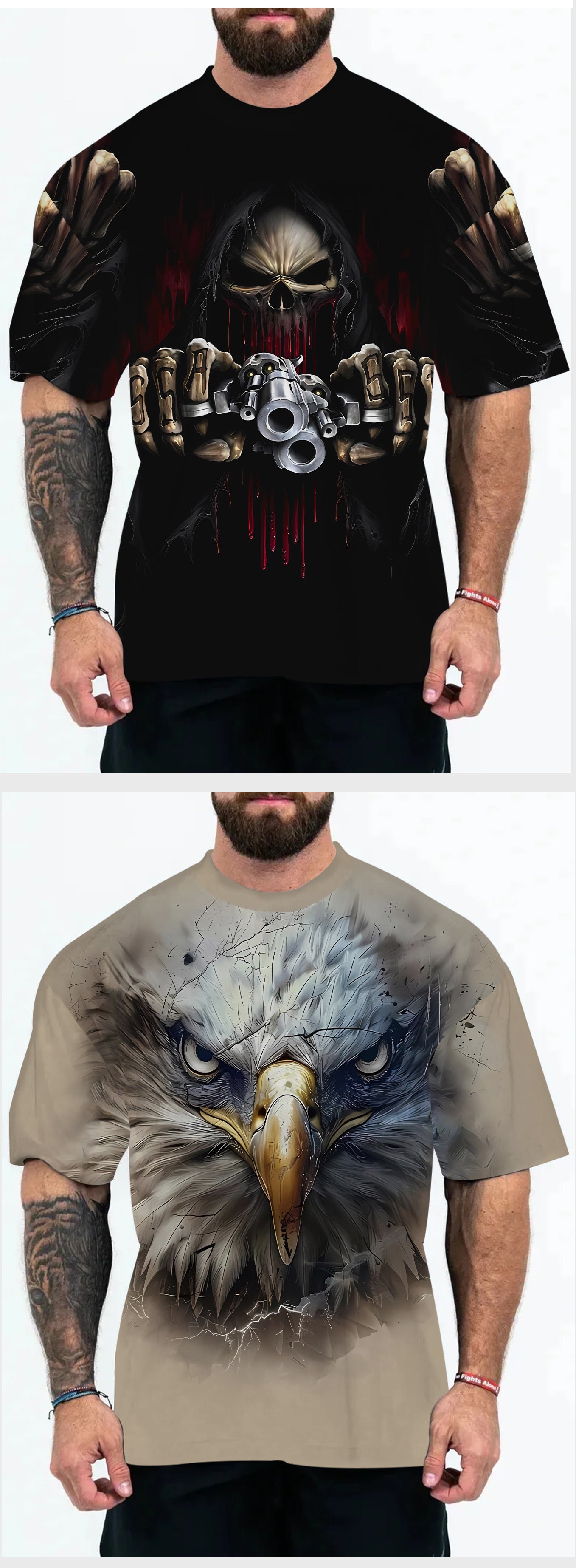 European And American Adult Men's T-shirt Cross-border Non-hooded Short Sleeve