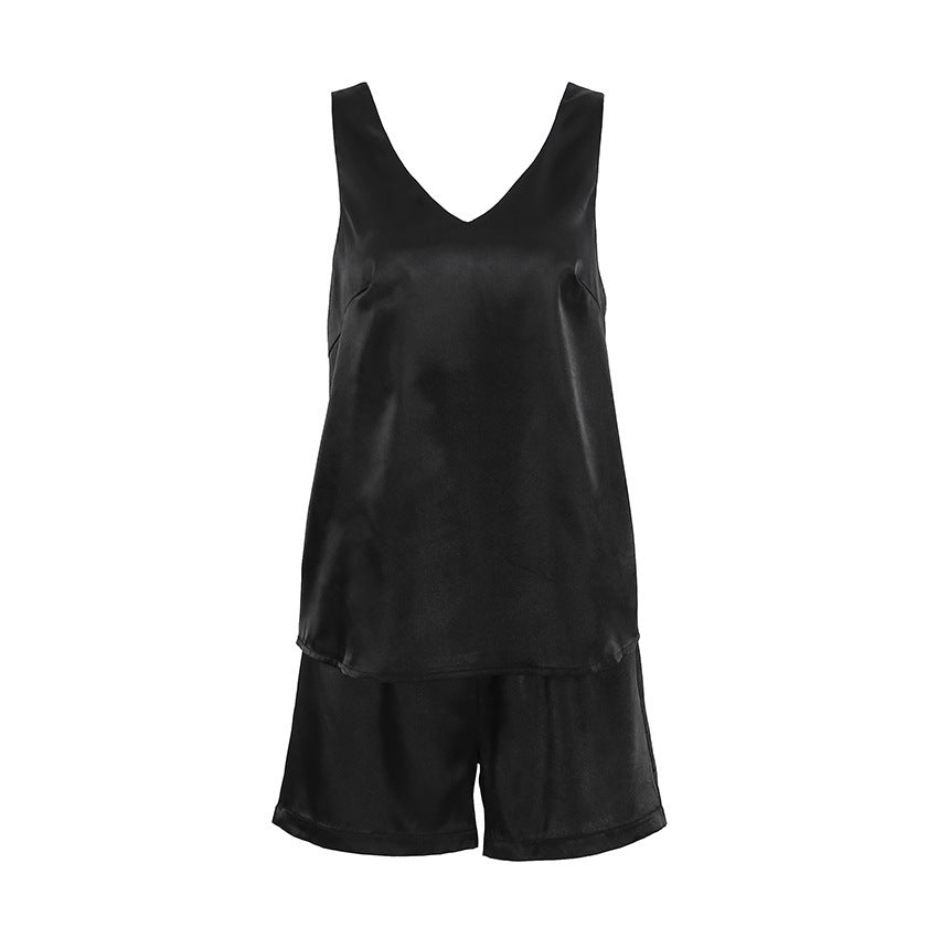 Casual And Comfortable Women's Sleeveless Tank Top Shorts Pajamas Two-piece Set
