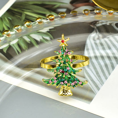 Christmas Upscale Western Restaurant Christmas Tree Napkin Buckle