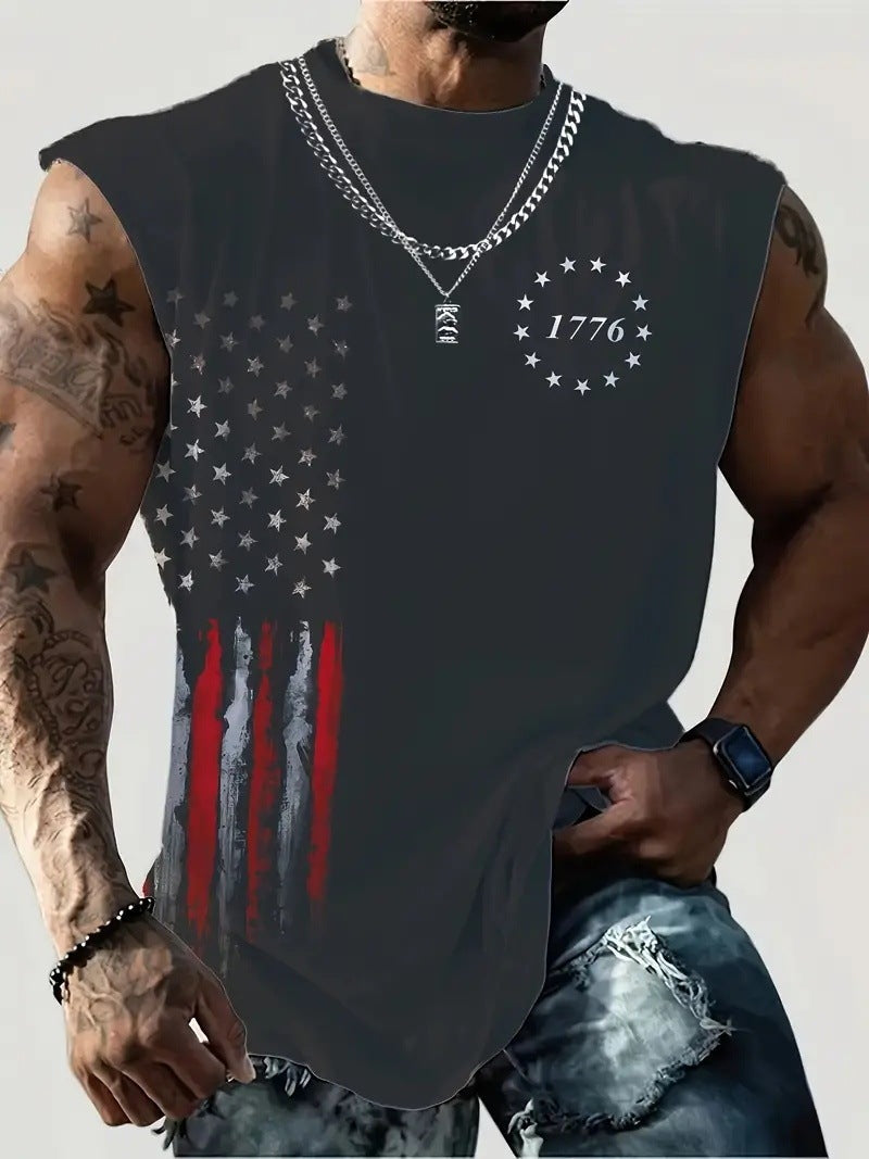 Fashion Personality New Printed Men's Vest Top