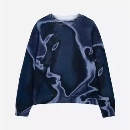 Fashion Casual Printed Polyester Sweater