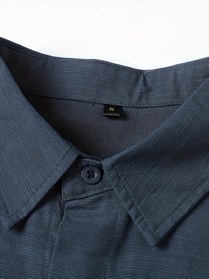 Loose Colored Lapel Long-sleeved Casual Men's Shirt For Teenagers