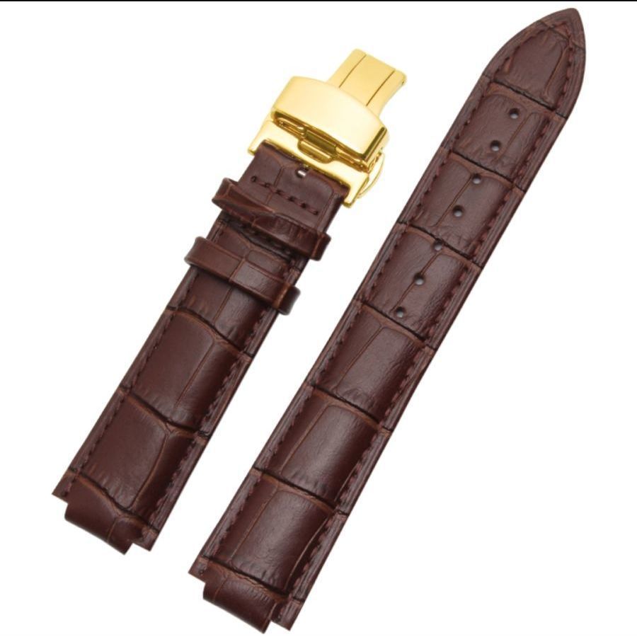 Silicone Watch Strap Top Layer Cowhide Leather